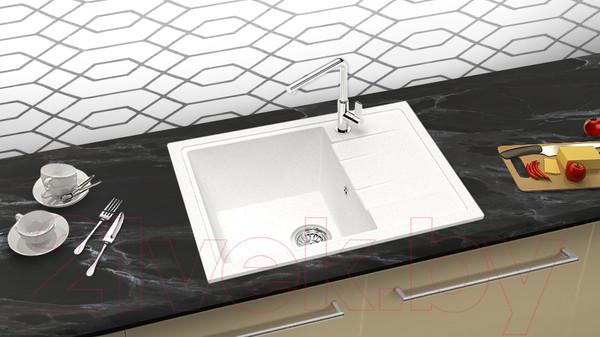 Изображение товара Мойка кухонная Berge BR-5850 (белый)