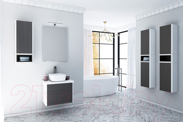 Изображение товара Шкаф-полупенал для ванной Акватон Брук 40 (1A201803BCDF0)