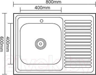 Изображение товара Мойка кухонная Ledeme L98060-L