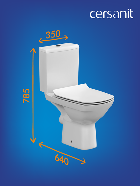 Изображение товара Унитаз напольный Cersanit Carina New Clean On 011 (S-KO-CAR011-3/5-COn-S-DL-w)
