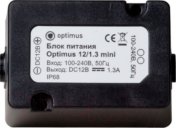 Изображение товара Блок питания для камеры видеонаблюдения Optimus 12/1.3 mini