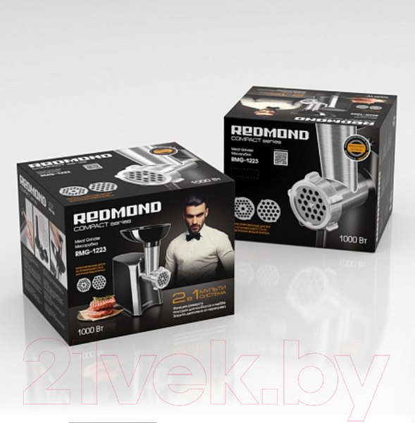 Изображение товара Мясорубка электрическая Redmond RMG-1223 (черный)