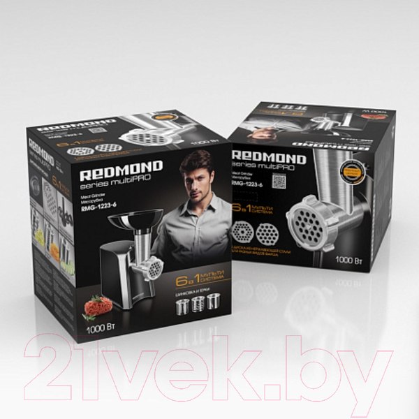 Изображение товара Мясорубка электрическая Redmond RMG-1223-6 (черный)