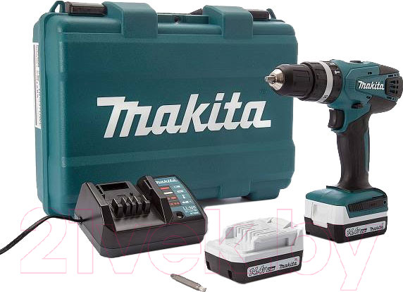 Изображение товара Профессиональная дрель-шуруповерт Makita HP347DWE
