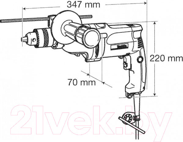 Изображение товара Профессиональная дрель Makita DP4010