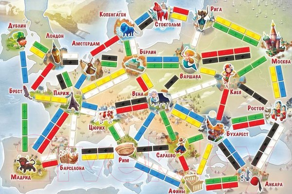 Изображение товара Настольная игра Мир Хобби Ticket to Ride Junior. Европа