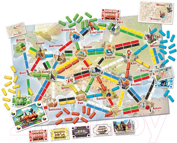 Изображение товара Настольная игра Мир Хобби Ticket to Ride Junior. Европа
