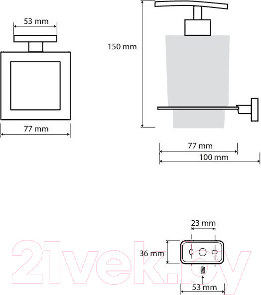 Изображение товара Дозатор для жидкого мыла Bemeta 153209049