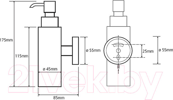 Изображение товара Дозатор для жидкого мыла Bemeta 104109012
