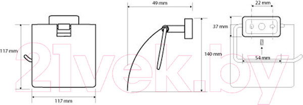 Изображение товара Держатель для туалетной бумаги Bemeta 153112012