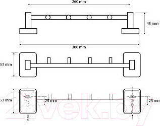 Изображение товара Держатель для полотенца Bemeta 153105112