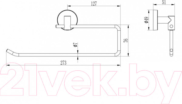 Изображение товара Держатель для туалетной бумаги Ledeme L1703-2