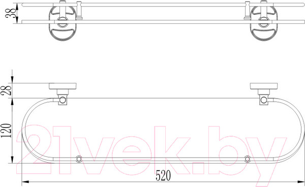Изображение товара Полка для ванной Ledeme L1907-1