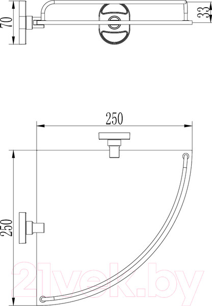 Изображение товара Полка для ванной Ledeme L1921-1