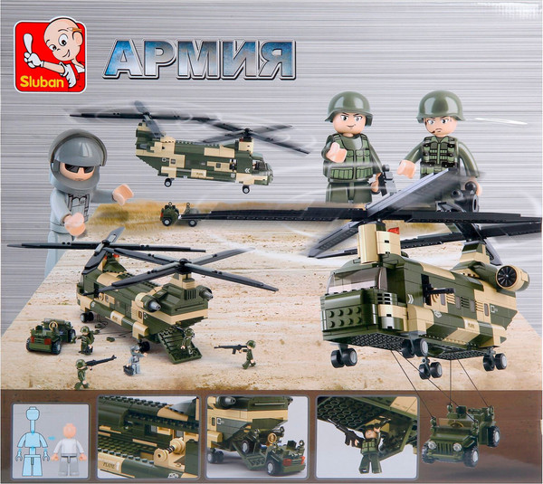 Изображение товара Конструктор Sluban Транспортный вертолет / M38-B0508 (520эл)