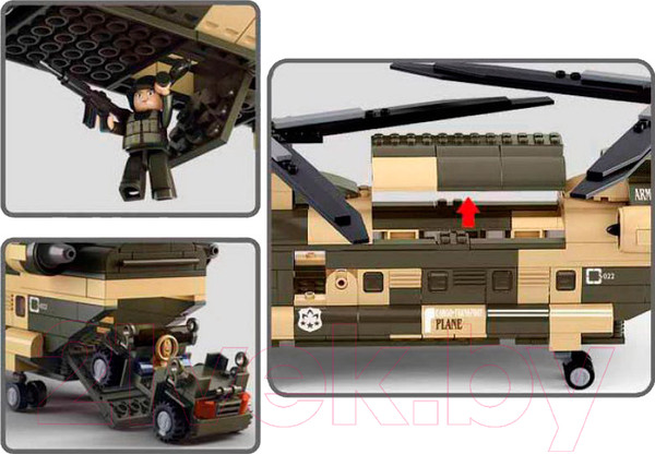 Изображение товара Конструктор Sluban Транспортный вертолет / M38-B0508 (520эл)