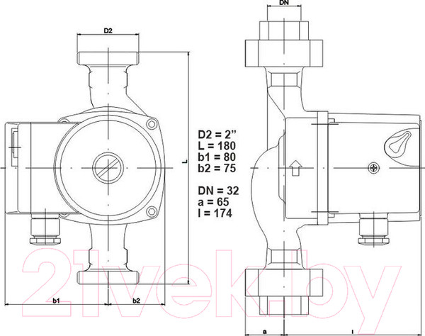 Изображение товара Циркуляционный насос IMP PUMPS GHN 32/85-180