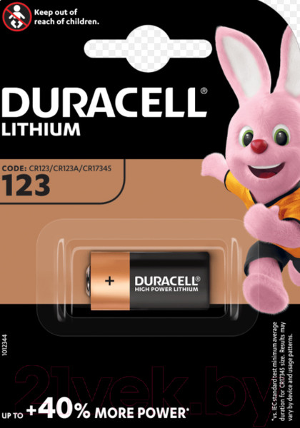 Изображение товара Батарейка Duracell Lithium CR123A BP