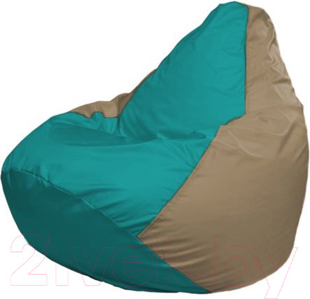 Изображение товара Бескаркасное кресло Flagman Груша Мини L Г0.1-289 (бирюзовый/темно-бежевый)