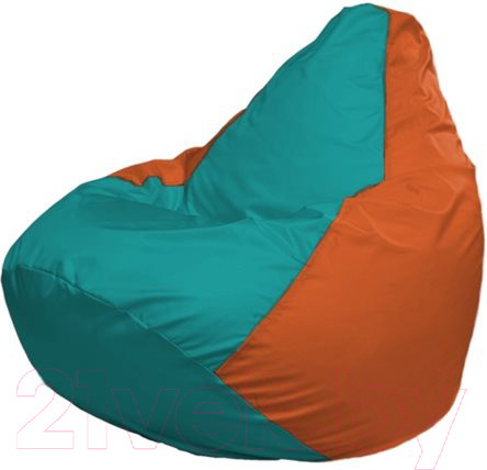 Изображение товара Бескаркасное кресло Flagman Груша Мини L Г0.1-296 (бирюзовый/оранжевый)