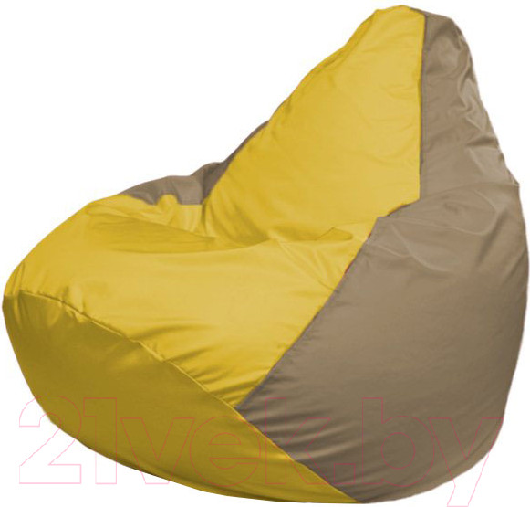 Изображение товара Бескаркасное кресло Flagman Груша Макси XXL Г2.1-252 (желтый/темно-бежевый)