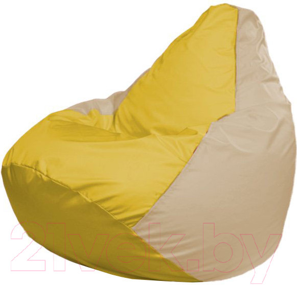 Изображение товара Бескаркасное кресло Flagman Груша Макси XXL Г2.1-255 (желтый/светло-бежевый)
