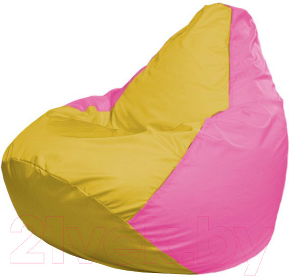 Изображение товара Бескаркасное кресло Flagman Груша Макси XXL Г2.1-257 (желтый/розовый)