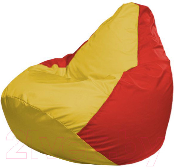 Изображение товара Бескаркасное кресло Flagman Груша Макси XXL Г2.1-260 (желтый/красный)