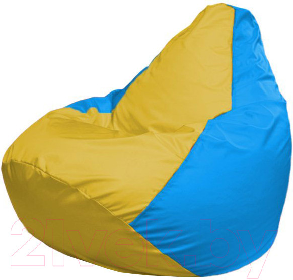 Изображение товара Бескаркасное кресло Flagman Груша Макси XXL Г2.1-263 (желтый/голубой)