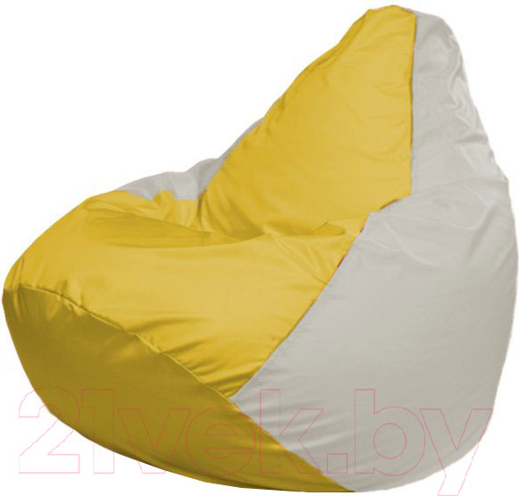 Изображение товара Бескаркасное кресло Flagman Груша Макси XXL Г2.1-266 (желтый/белый)