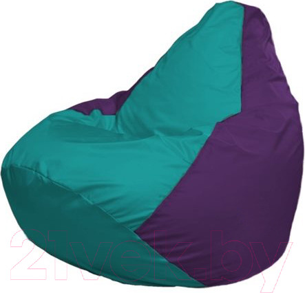 Изображение товара Бескаркасное кресло Flagman Груша Макси XXL Г2.1-285 (бирюзовый/фиолетовый)