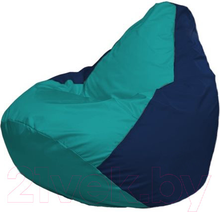 Изображение товара Бескаркасное кресло Flagman Груша Макси XXL Г2.1-286 (бирюзовый/темно-синий)