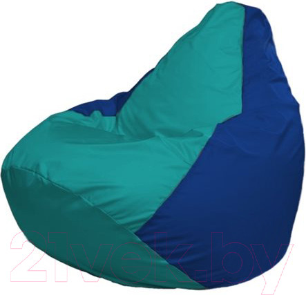 Изображение товара Бескаркасное кресло Flagman Груша Макси XXL Г2.1-291 (бирюзовый/синий)