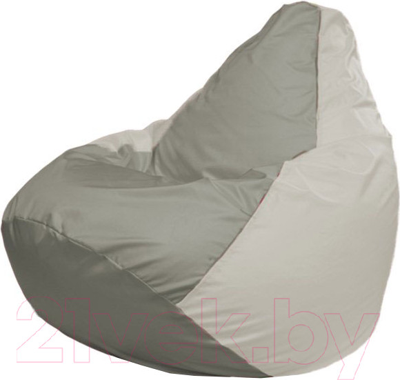 Изображение товара Бескаркасное кресло Flagman Груша Макси XXL Г2.1-334 (серый/белый)