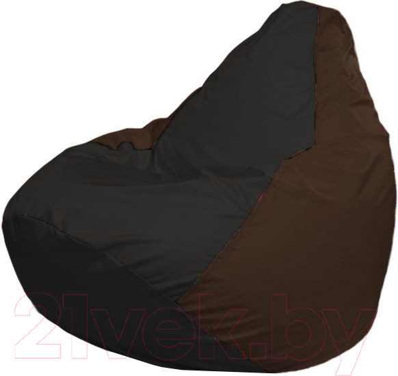 Изображение товара Бескаркасное кресло Flagman Груша Макси XXL Г2.1-398 (черный/коричневый)