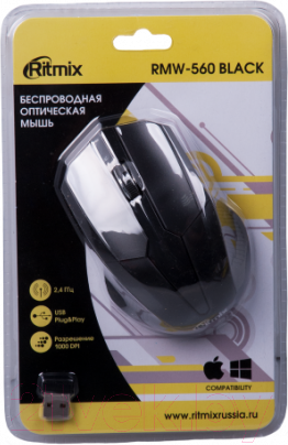 Изображение товара Мышь Ritmix RMW-560 (черный)