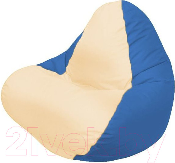 Изображение товара Бескаркасное кресло Flagman Relax Г4.1-016 (светло-бежевый/синий оксфорд)