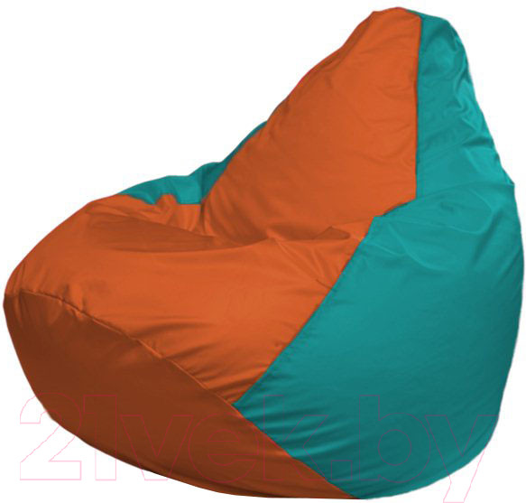 Изображение товара Бескаркасное кресло Flagman Груша Макси XXL Г2.1-223 (оранжевый/бирюзовый)