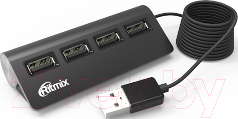 Изображение товара USB-хаб Ritmix CR-2400 (черный)