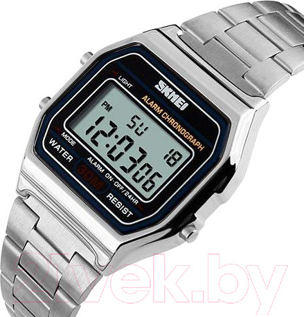 Изображение товара Часы наручные унисекс Skmei 1123-2 (серебристый)