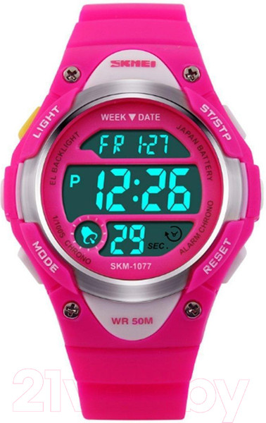 Изображение товара Часы наручные для девочек Skmei 1077-3 (ярко-розовый)