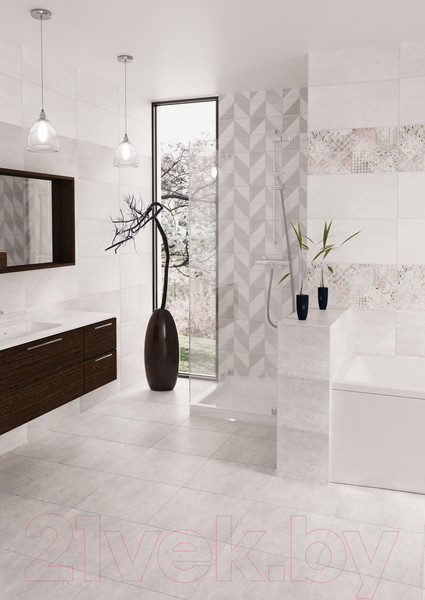 Изображение товара Плитка Beryoza Ceramica Скарлет светло-серый (600x300)