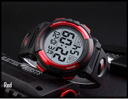 Изображение товара Часы наручные мужские Skmei 1258-2 (черный/красный)