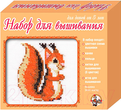 Изображение товара Набор для вышивания Десятое королевство Белка / 00313 (с пяльцами)