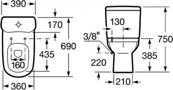 Изображение товара Сливной бачок Roca Giralda 7341469000