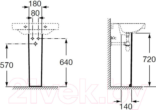 Изображение товара Пьедестал Roca Debba 33799000Y