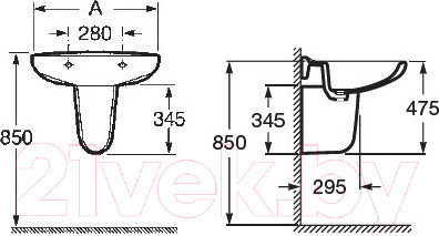 Изображение товара Полупьедестал Roca Victoria 33739200Y