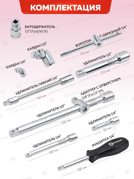 Изображение товара Универсальный набор инструментов ForceKraft FK-4941-5