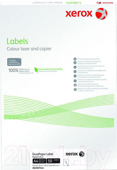 Изображение товара Набор этикеток Xerox A4, 50л / 003R97344 (белый матовый)
