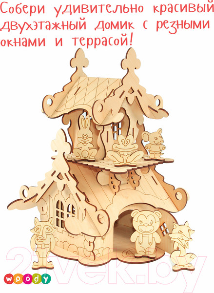 Изображение товара Кукольный домик Woody Терем-Теремок / 00150